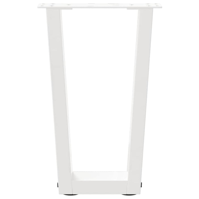 Picioare pentru măsuță de cafea în formă de V, 2 buc., alb, 38x(42-43,3) cm, oțel WALTI