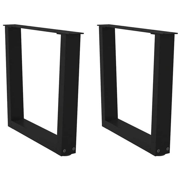 Picioare pentru măsuță de cafea în formă de V, 2 buc., negru, 50x(42-43,3) cm, oțel WALTI