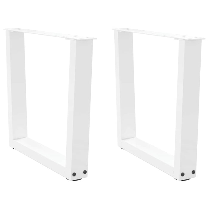 Picioare pentru măsuță de cafea în formă de V, 2 buc., alb, 50x(42-43,3) cm, oțel WALTI