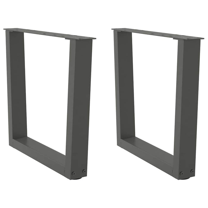 Picioare pentru măsuță de cafea în formă de V, 2 buc., antracit, 50x(42-43,3) cm, oțel WALTI