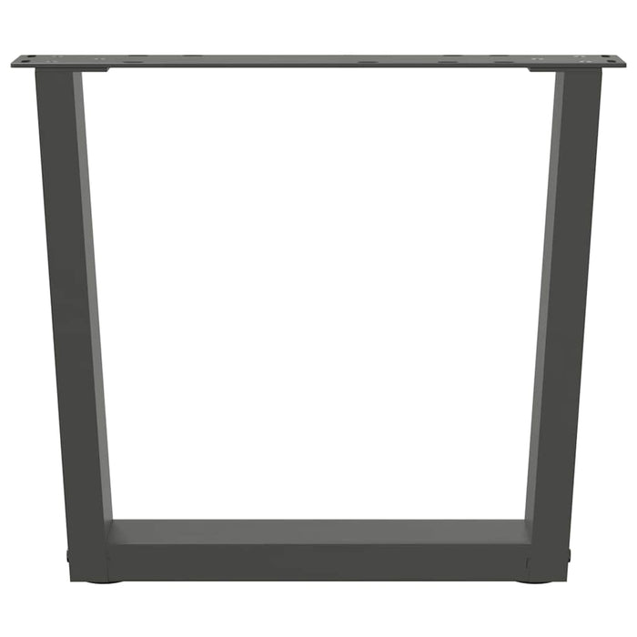 Picioare pentru măsuță de cafea în formă de V, 2 buc., antracit, 50x(42-43,3) cm, oțel WALTI