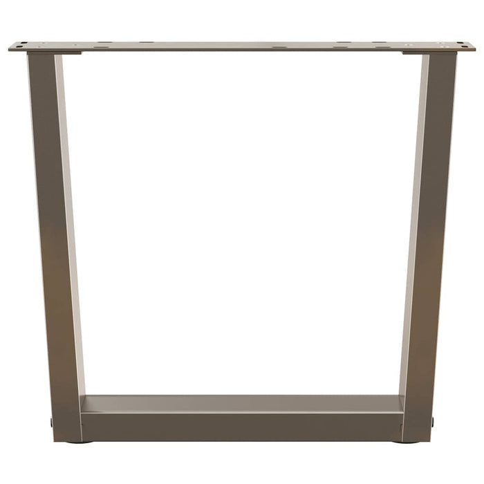 Picioare pentru măsuță de cafea în formă de V, 2 buc., oțel natural, 50x(42-43,3) cm WALTI