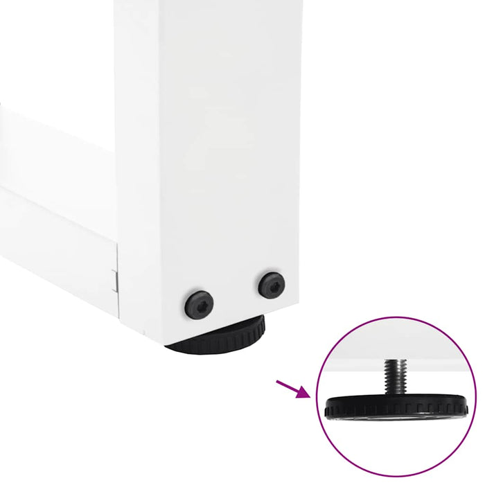 Picioare pentru măsuță de cafea în formă de V, 2 buc., alb, 60 x (42-43,3) cm, oțel WALTI