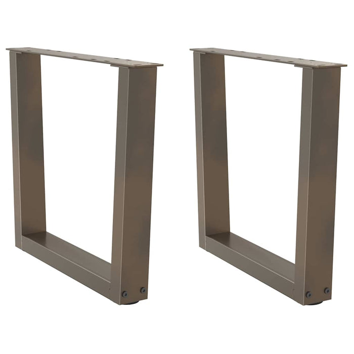 Picioare pentru măsuță de cafea în formă de V, 2 buc., oțel natural, 60 x (42-43,3) cm WALTI