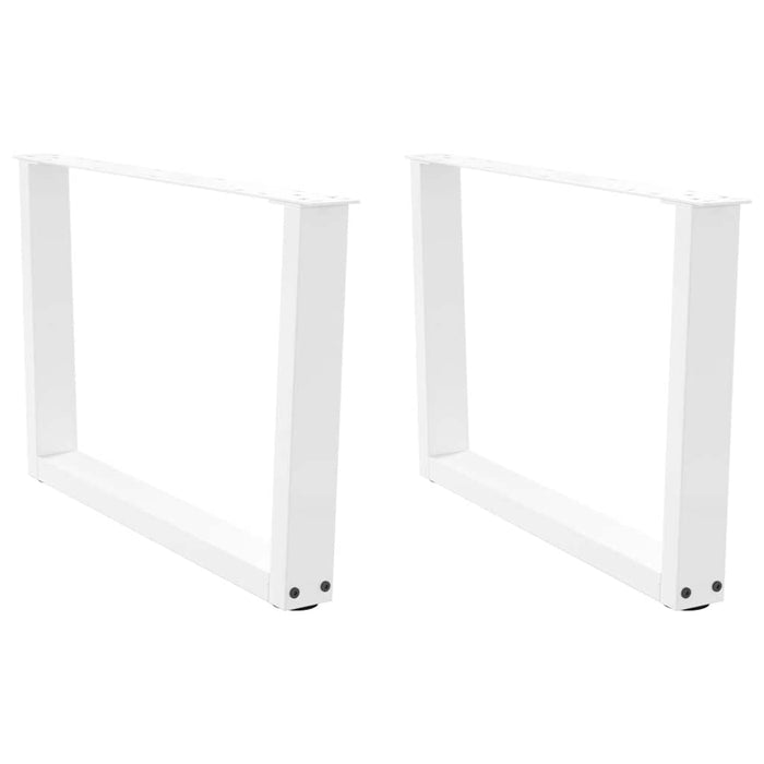 Picioare pentru măsuță de cafea în formă de V, 2 buc., alb, 70x(42-43,3) cm, oțel WALTI