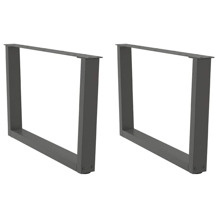 Picioare pentru măsuță de cafea în formă de V, 2 buc., antracit, 70x(42-43,3) cm, oțel WALTI