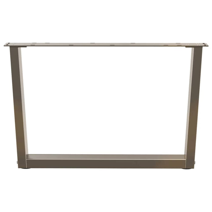 Picioare pentru măsuță de cafea în formă de V, 2 buc., oțel natural, 70x(42-43,3) cm WALTI