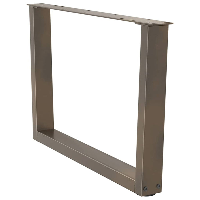 Picioare pentru măsuță de cafea în formă de V, 2 buc., oțel natural, 70x(42-43,3) cm WALTI