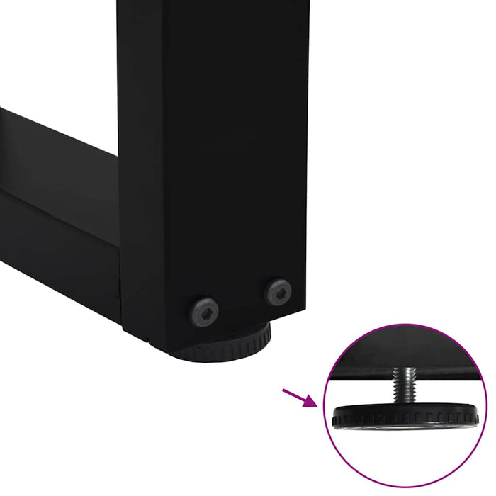 Picioare de masă în formă de V, 2 buc., negru, 60 x (72-73,3) cm, oțel WALTI