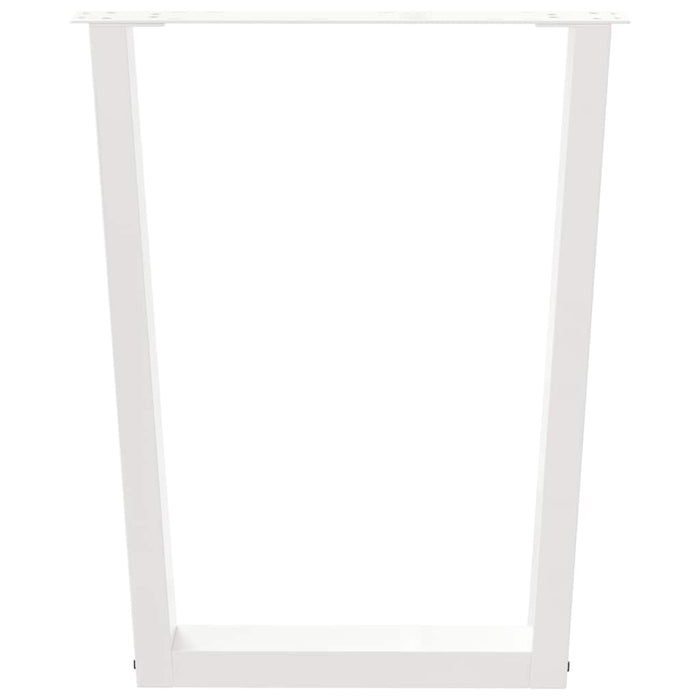 Picioare de masă în formă de V, 2 buc., alb, 60 x (72-73,3) cm, oțel - WALTI WALTI