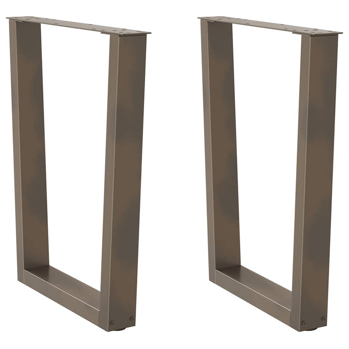 Picioare de masă în formă de V, 2 buc., oțel natural, 60 x (72-73,3) cm WALTI