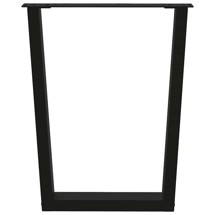 Picioare de masă în formă de V, 2 buc., negru, 70x(72-73,3) cm, oțel WALTI