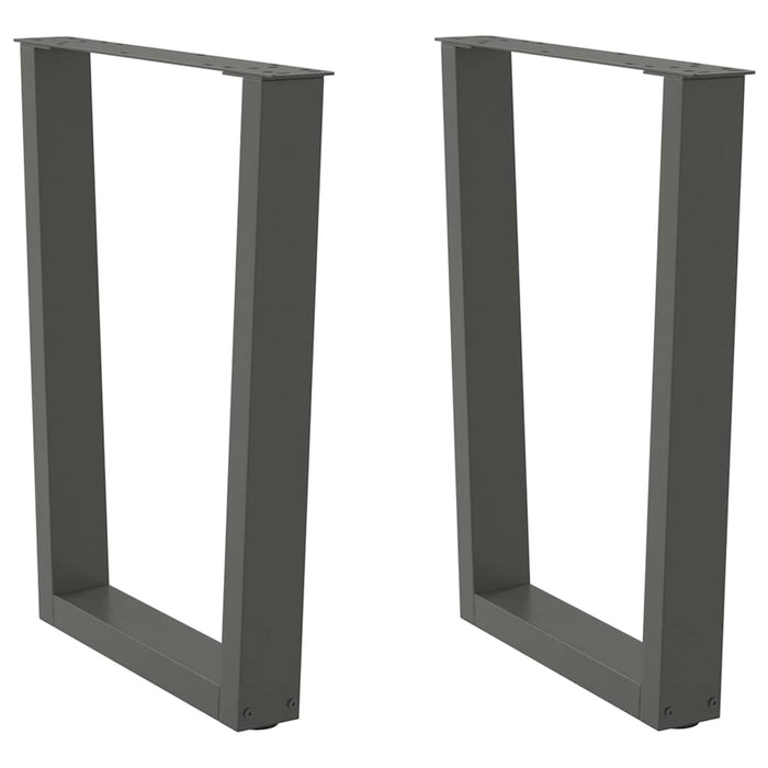 Picioare de masă în formă de V, 2 buc., antracit, 70x(72-73,3) cm, oțel WALTI