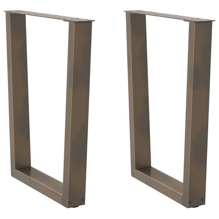 Picioare de masă în formă de V, 2 buc., oțel natural, 70x(72-73,3) cm - WALTI WALTI