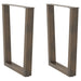 Picioare de masă în formă de V, 2 buc., oțel natural, 70x(72-73,3) cm - WALTI WALTI