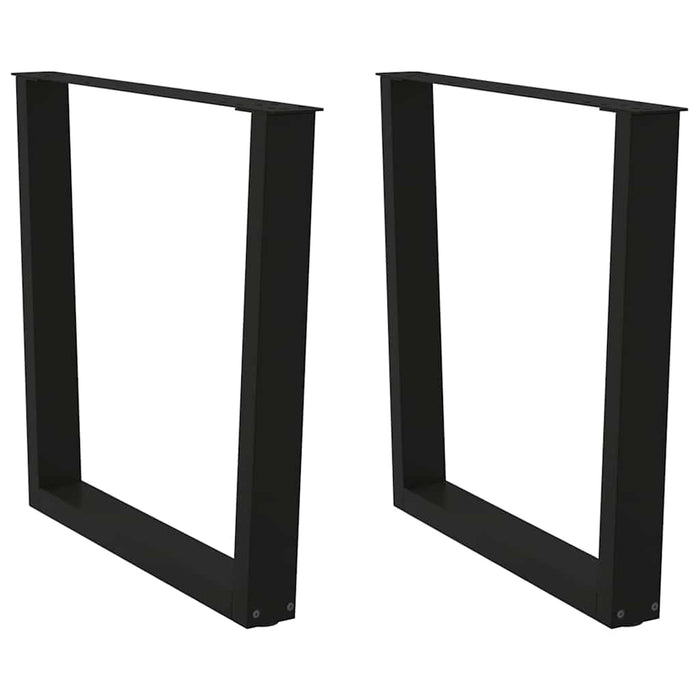 Picioare de masă în formă de V, 2 buc., negru, 80x(72-73,3) cm, oțel WALTI