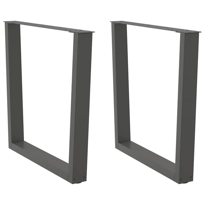 Picioare de masă în formă de V, 2 buc., antracit, 80x(72-73,3) cm, oțel WALTI
