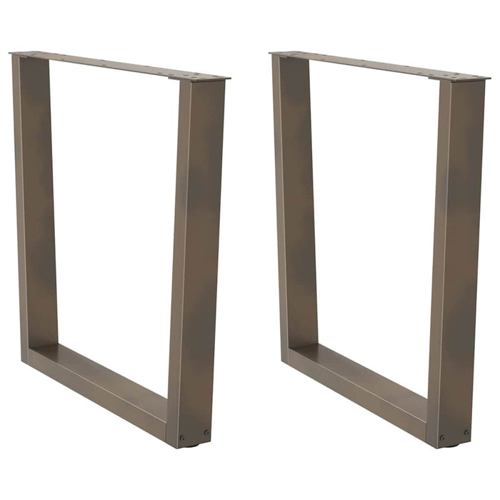 Picioare de masă în formă de V, 2 buc., oțel natural, 80x(72-73,3) cm WALTI