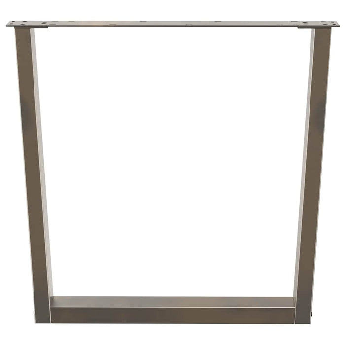 Picioare de masă în formă de V, 2 buc., oțel natural, 80x(72-73,3) cm WALTI