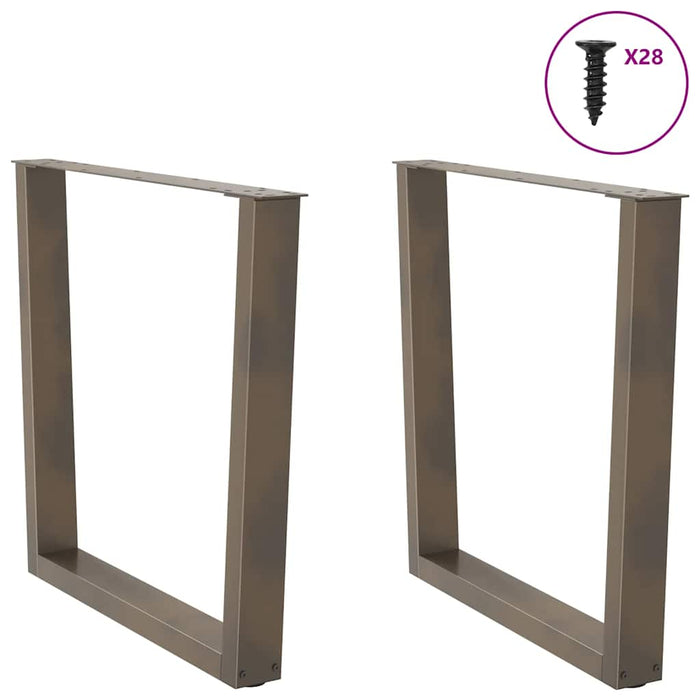 Picioare de masă în formă de V, 2 buc., oțel natural, 80x(72-73,3) cm WALTI
