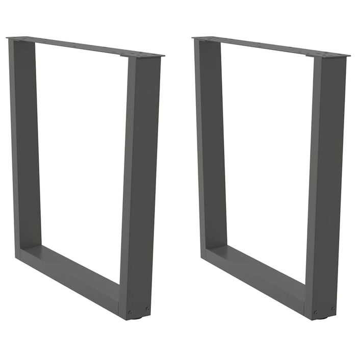 Picioare de masă în formă de V, 2 buc., antracit, 90x(72-73,3) cm, oțel WALTI