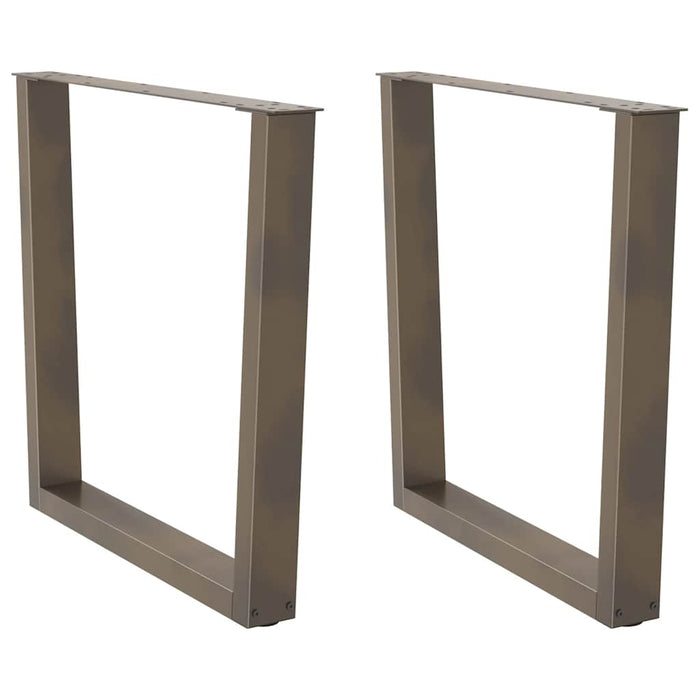 Picioare de masă în formă de V, 2 buc., oțel natural, 90 x (72-73,3) cm WALTI