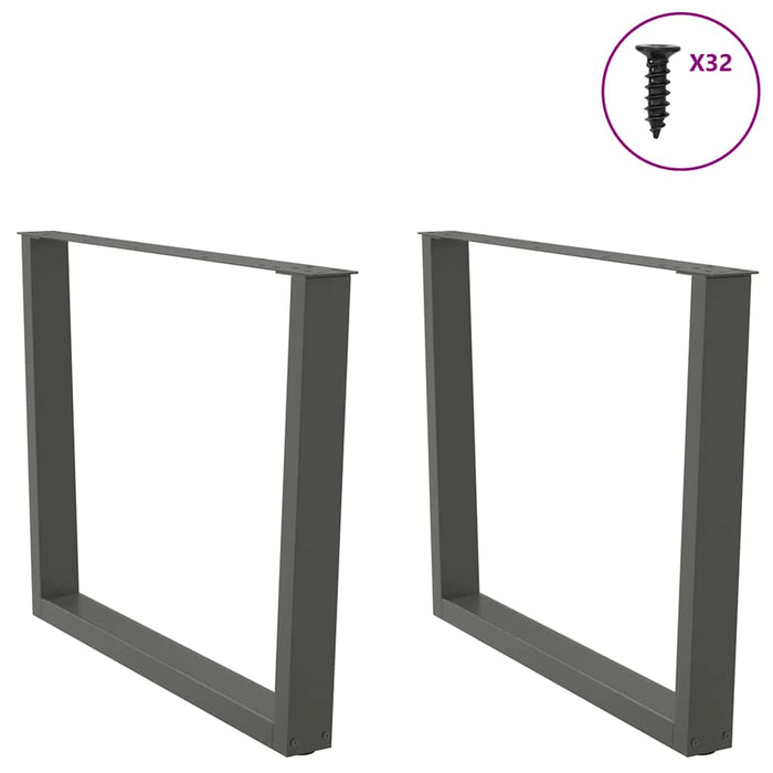 Picioare de masă în formă de V, 2 buc., antracit, 100x(72-73,3) cm, oțel WALTI