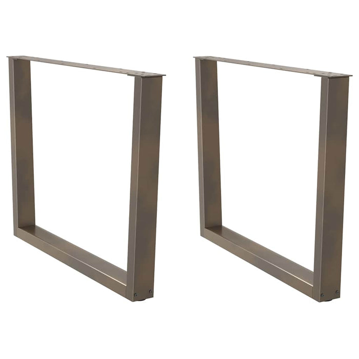 Picioare de masă în formă de V, 2 buc., oțel natural, 100 x (72-73,3) cm WALTI