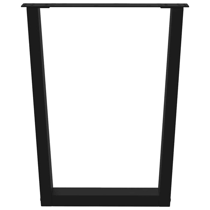 Picioare de masă în formă de V, 3 buc., negru, 70x (72-73,3) cm, oțel WALTI