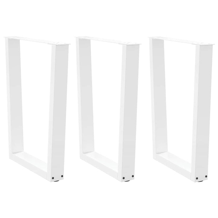 Picioare de masă în formă de V, 3 buc., alb, 70x (72-73,3) cm, oțel WALTI