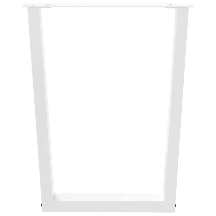 Picioare de masă în formă de V, 3 buc., alb, 70x (72-73,3) cm, oțel WALTI