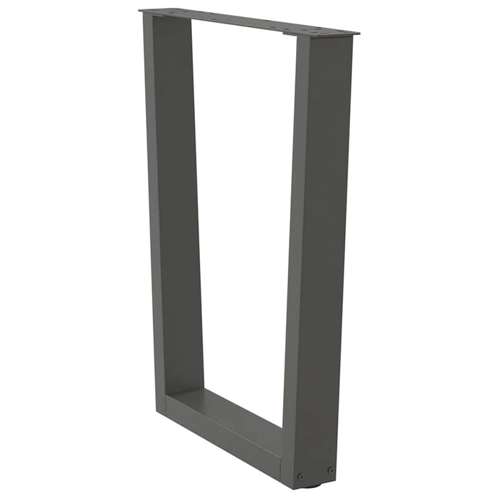 Picioare de masă în formă de V, 3 buc., antracit, 70x(72-73,3) cm, oțel WALTI
