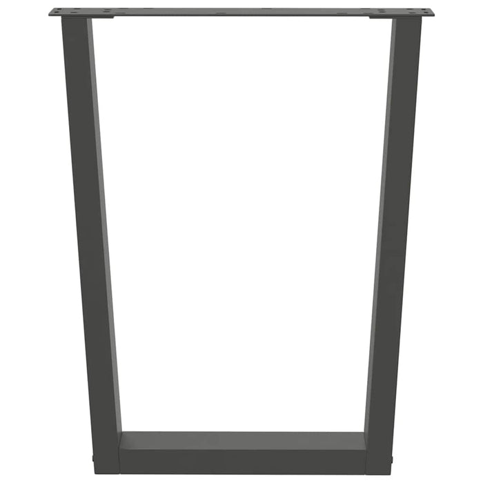 Picioare de masă în formă de V, 3 buc., antracit, 70x(72-73,3) cm, oțel WALTI