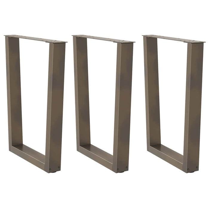 Picioare de masă în formă de V, 3 buc., oțel natural, 70x(72-73,3) cm WALTI