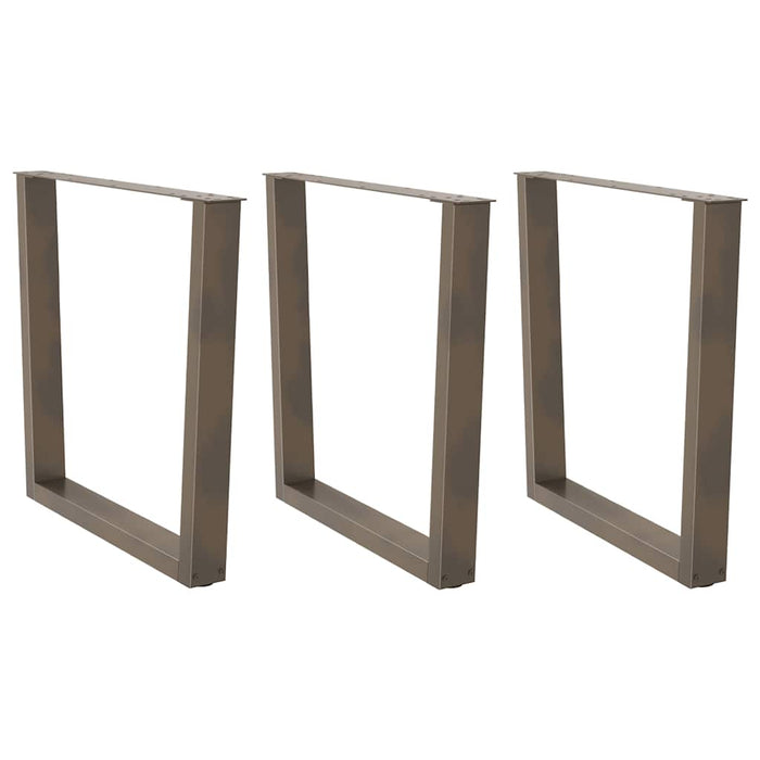 Picioare de masă în formă de V, 3 buc., oțel natural, 80x(72-73,3) cm WALTI
