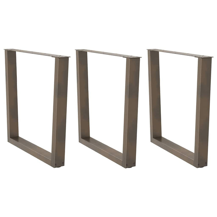 Picioare de masă în formă de V, 3 buc., oțel natural, 90 x (72-73,3) cm WALTI