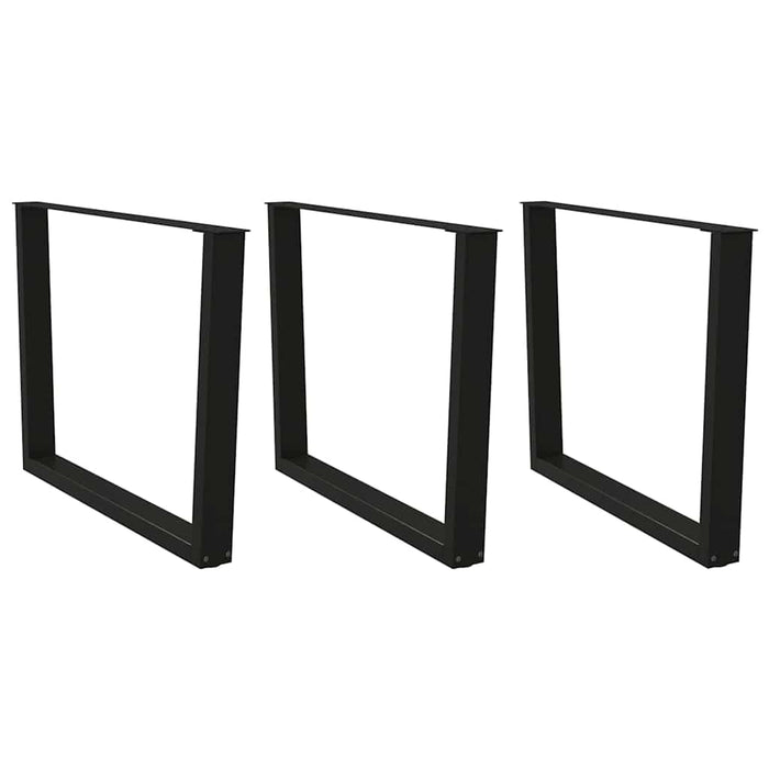Picioare de masă în formă de V, 3 buc., negru, 100 x (72-73,3) cm, oțel WALTI