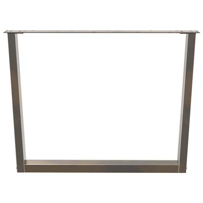 Picioare de masă în formă de V, 3 buc., oțel natural, 100 x (72-73,3) cm WALTI
