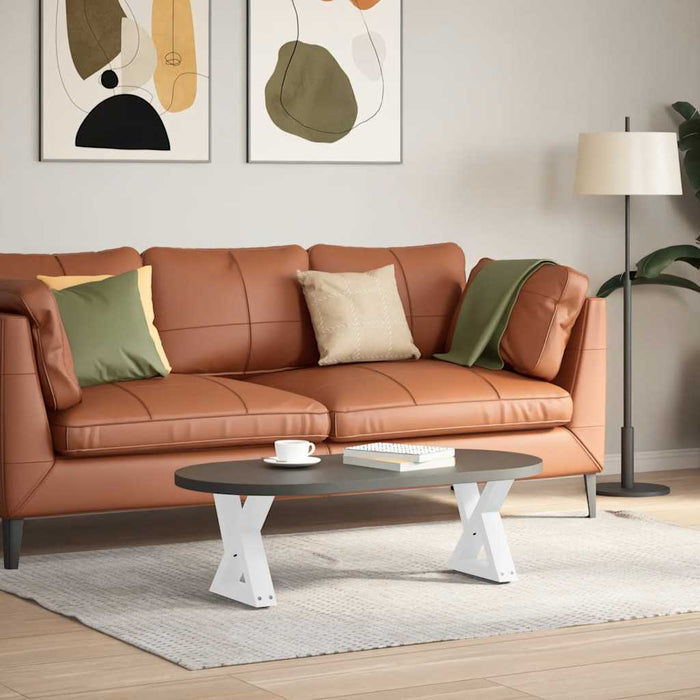 Picioare pentru măsuță de cafea, 2 buc., alb, 30x(30-31,3) cm, oțel WALTI