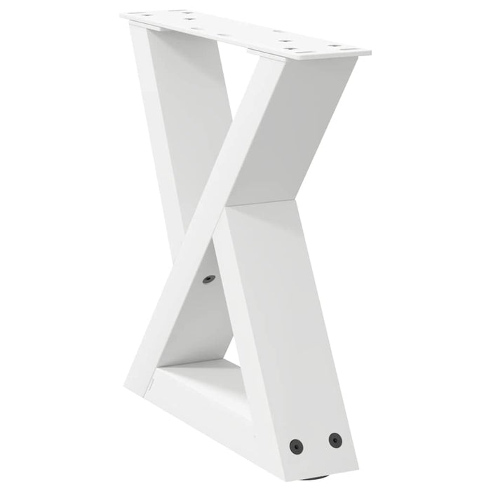 Picioare pentru măsuță de cafea, 2 buc., alb, 30x(30-31,3) cm, oțel WALTI