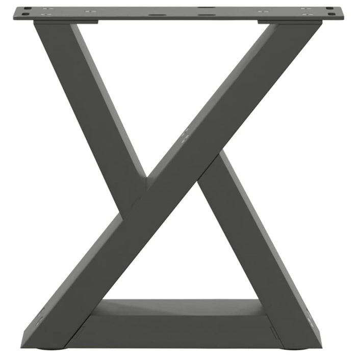 Picioare pentru măsuță de cafea, 2 buc., antracit, 30x(30-31,3) cm, oțel WALTI