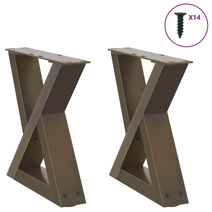 Picioare pentru măsuță de cafea, 2 buc., oțel natural, 30x(30-31,3) cm WALTI
