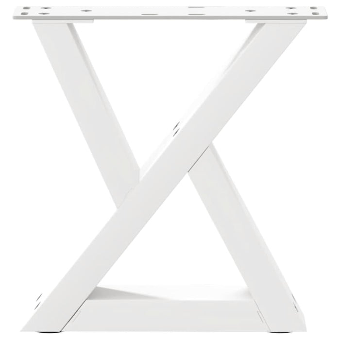 Picioare pentru măsuță de cafea, 2 buc., alb, 40x(30-31,3) cm, oțel WALTI