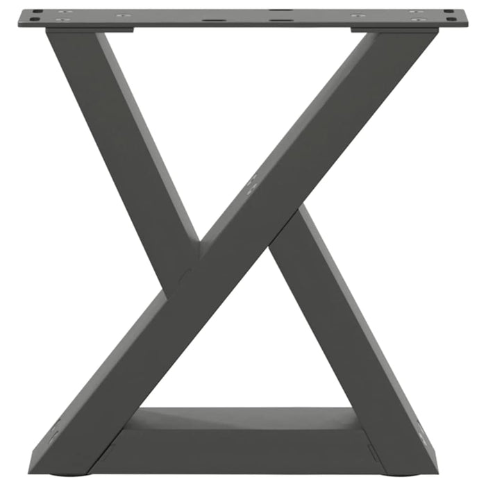 Picioare pentru măsuță de cafea, 2 buc., antracit, 40x(30-31,3) cm, oțel WALTI