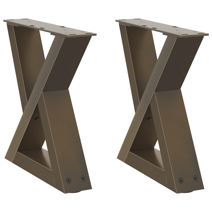 Picioare pentru măsuță de cafea, 2 buc., oțel natural, 40x(30-31,3) cm WALTI