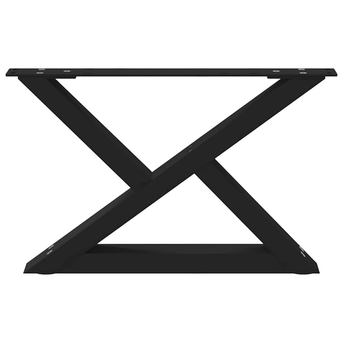 Picioare pentru măsuță de cafea, 2 buc., negru, 50x(30-31,3) cm, oțel WALTI