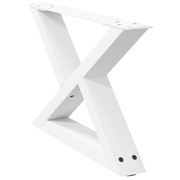 Picioare pentru măsuță de cafea, 2 buc., alb, 50x(30-31,3) cm, oțel WALTI