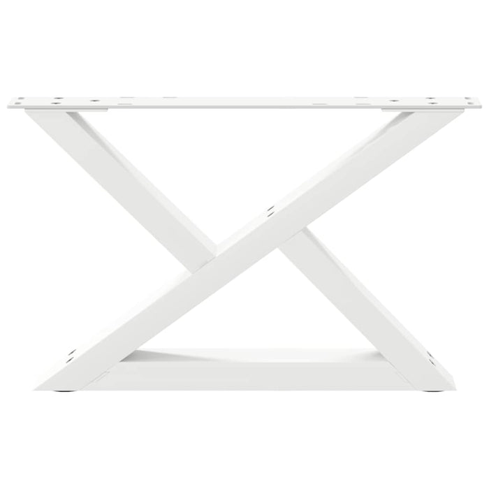 Picioare pentru măsuță de cafea, 2 buc., alb, 50x(30-31,3) cm, oțel WALTI