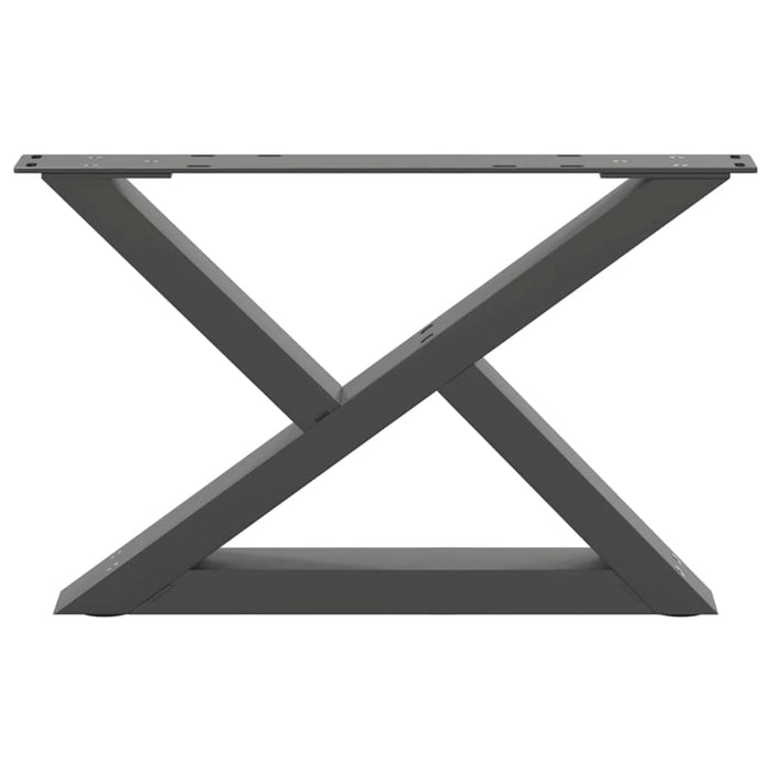 Picioare pentru măsuță de cafea, 2 buc., antracit, 50x(30-31,3) cm, oțel WALTI