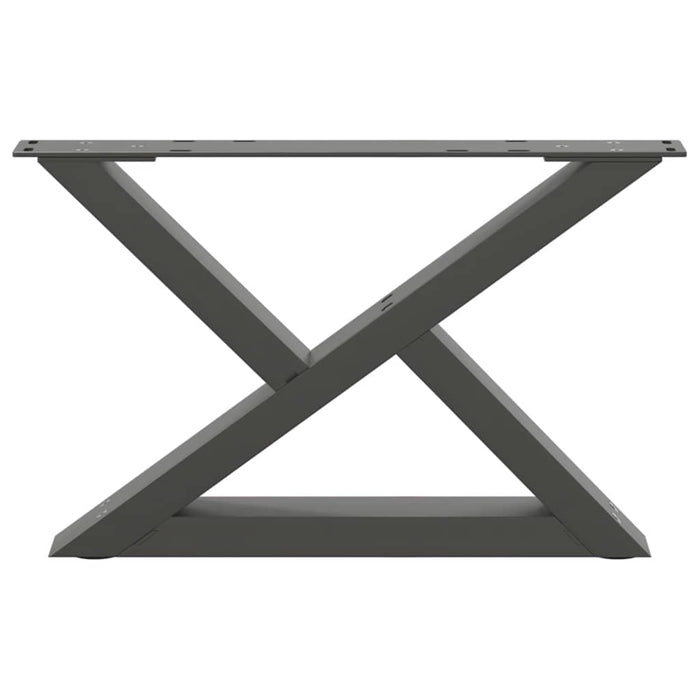 Picioare pentru măsuță de cafea, 2 buc., antracit, 60x(30-31,3) cm, oțel WALTI